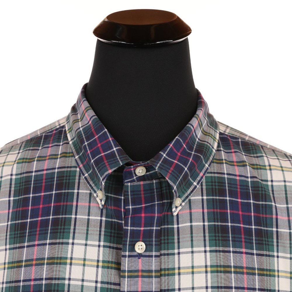 Ralph Lauren Long Sleeve Shirt Size 4XB Big - Green/Blue/White/Pink/Yellow Plaid - Picture 3 of 6